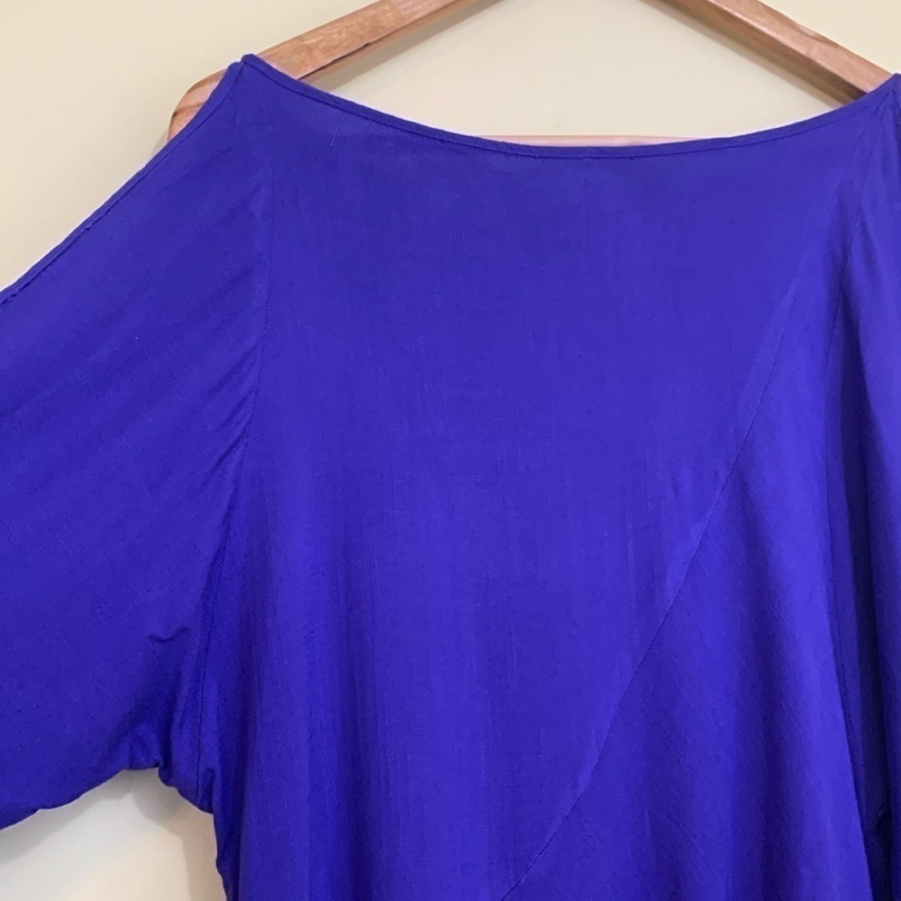 Free People | Clear Skies Purple Cold Shoulder Asymmetrical Tunic Dress S - Picture 4 of 17